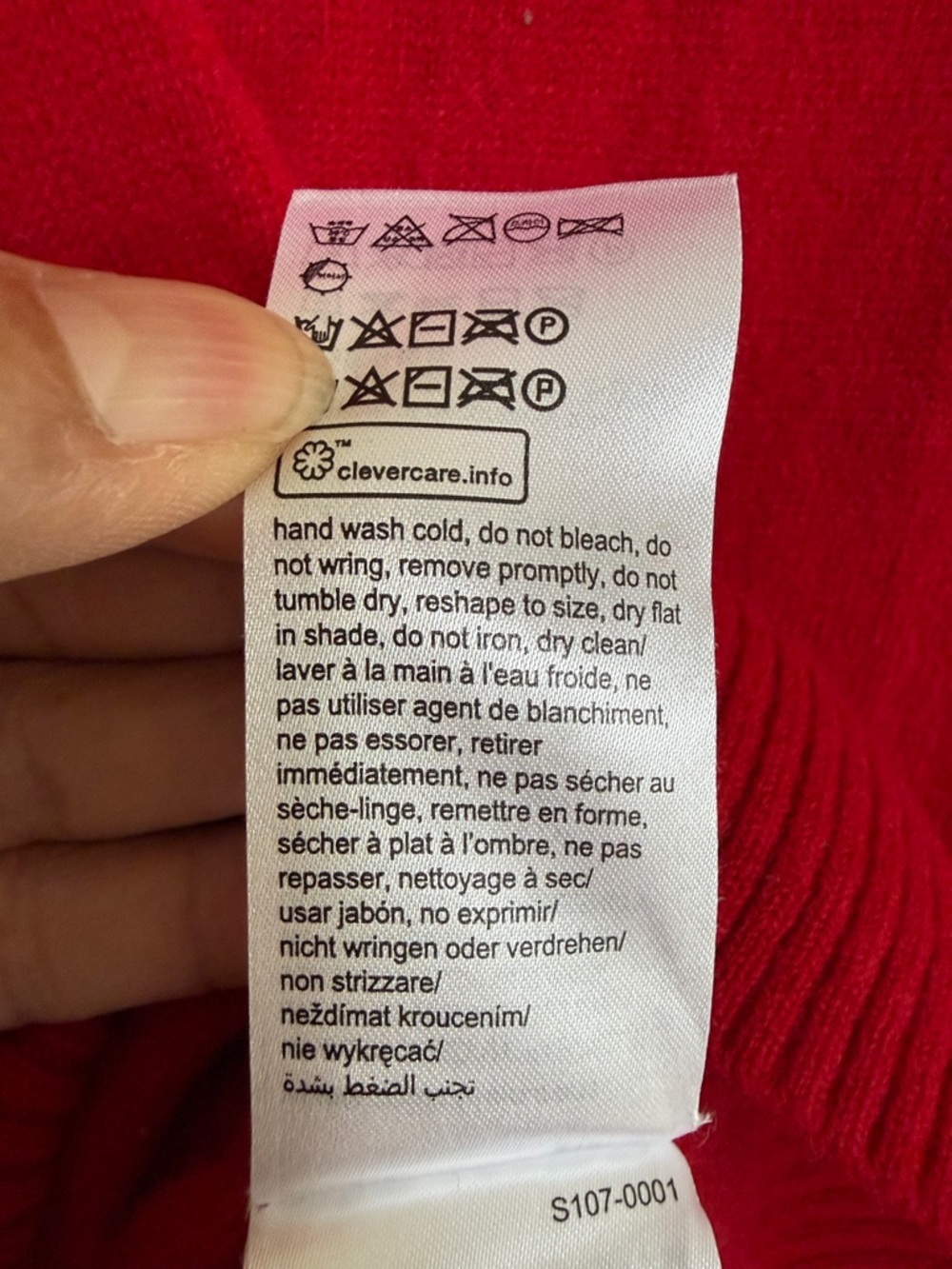 100% Wool Calvin Klein Bright Red Crewneck Sweater 100%Wool/Lana. - Picture 7 of 10